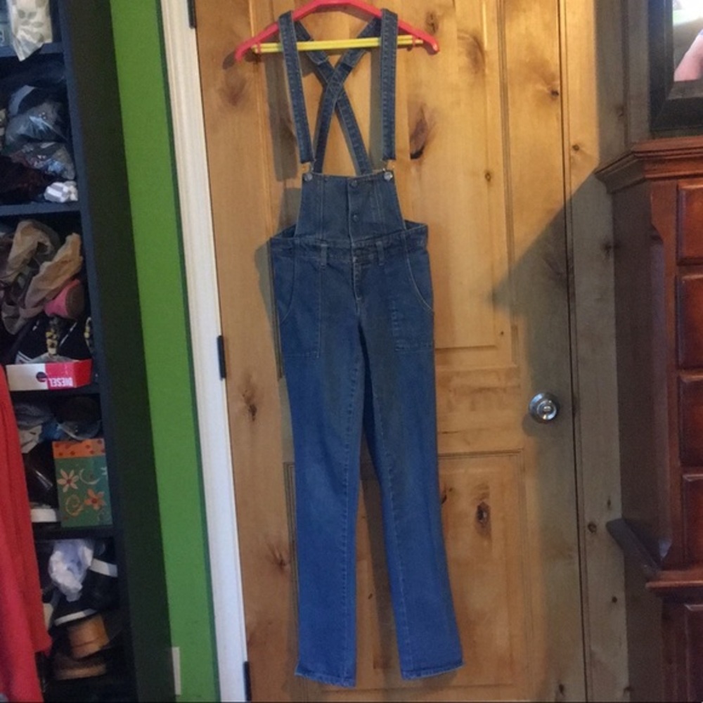 TSUBI KSUBI Skinny Fit Blue Denim Jeans Ankle Zip Overalls Jumper EUC 4